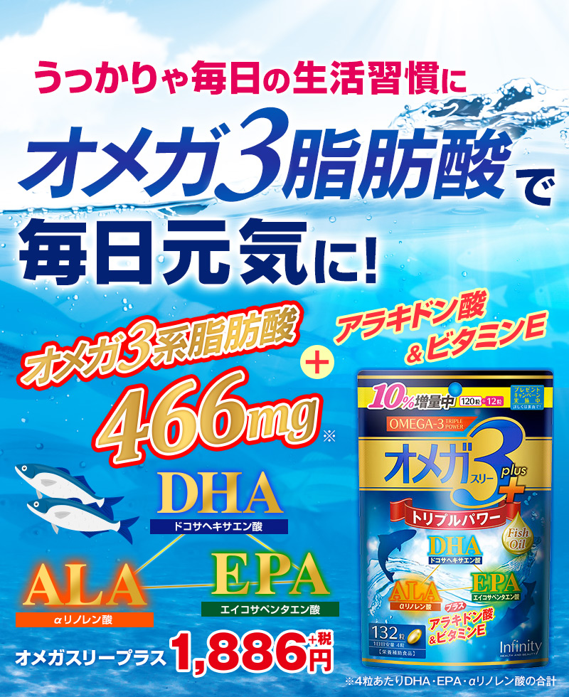 オメガ3脂肪酸で毎日元気に！