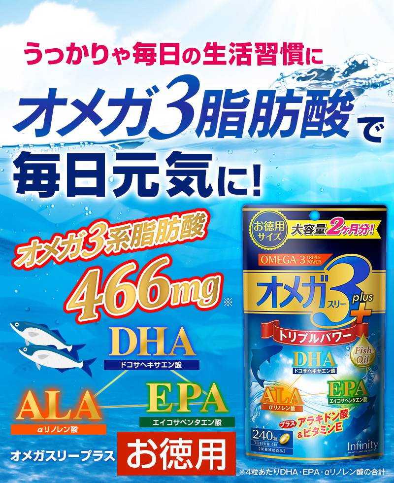 オメガ3脂肪酸で毎日元気に！