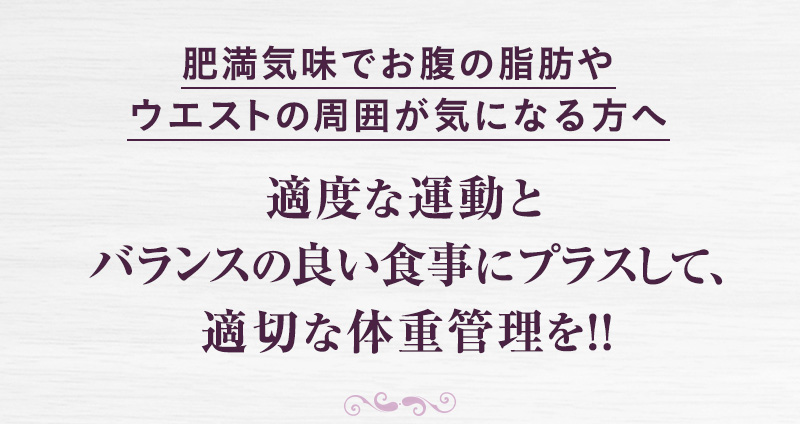 適度な運動とバランスの良い食事にプラスして、適切な体重管理を!!